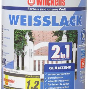€ 10,78 L 2,5 L Wilckens 2 in 1 Weißlack glänzend Grundierung Lackierung in einem innen außen