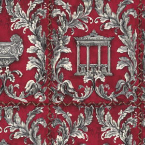 €2,62qm  1 Ro.Vliestapete Wolfgang Joop Tempel Antik rot Glitzer 34086-1