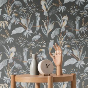 €5,62qm 1 Ro. AS Creation 38898-3 House of Turnowsky Toucan Dschungel grau graphit beige hellgrau