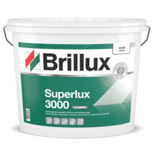 € 8,00 L   10 L Brillux Superlux 3000 weiß stumpfmatt Innendispersion für Flächen mit Streiflichteinfall