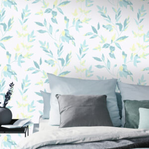 €1,12qm  1 Ro. Erismann 10224-18 Deutschland tapeziert floral weiß bleu türkis