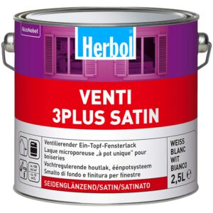€26,00L 2,5 L Herbol Venti 3 Plus Satin Ein-Topf-Hybrid Fensterlack weiß seidenglanz