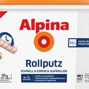 €2,89L   10 kg Alpina Rollputz 0,5 mm extra fein schnell & einfach aufrollen fix & fertig