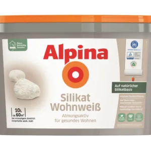 €3,99L  10 L  Alpina Silikat Wohnweiß atmungsaktiv höchste Deckkraft