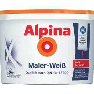 €4,29L  10 L Alpina Maler-Weiß hohe Deckkraft hohe Reichweite Innendispersion