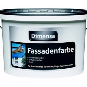 €4,00L  10 L Dimensa Meffert Fassadenfarbe weiß wetterbeständig gut deckend