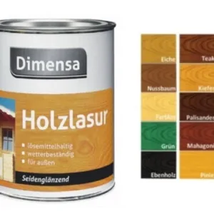€7,98 L  2,5 L Dimensa-Meffert Holzlasur teak wetterbeständiger Schutzanstrich Laub-u.Nadelhölzer
