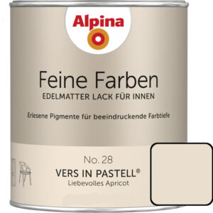 €16,00L  750 ml Alpina Feine Farben No.28 Vers in Pastell hellapricot edelmatter Lack