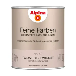 €16,00L  750 ml Alpina Feine Farben No.42 Palast der Ewigkeit graurosa edelmatter Lack