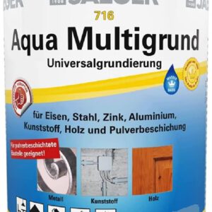 €11,98L  2,5 L Jaeger 716 Aqua Multigrund Universalgrundierung Eisen Zink Holz Pulverbeschichtete Oberflächen