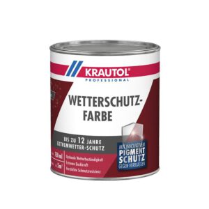 €10,78 L  2,5L Krautol  Wetterschutzfarbe schwedenrot seidenmatt  alle Hölzer