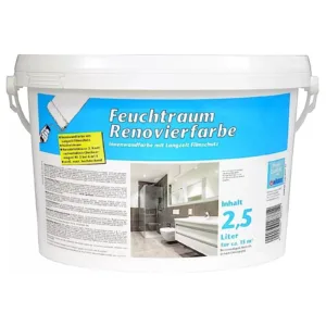 €5,20L 2,5 L Wilckens Bad & Küche Feuchtraum Renovierfarbe mit Filmschutz lösemittelfrei