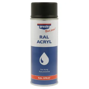 €13,75L   400 ml  Presto Best Price Lackspray RAL 9005 tiefschwarz matt